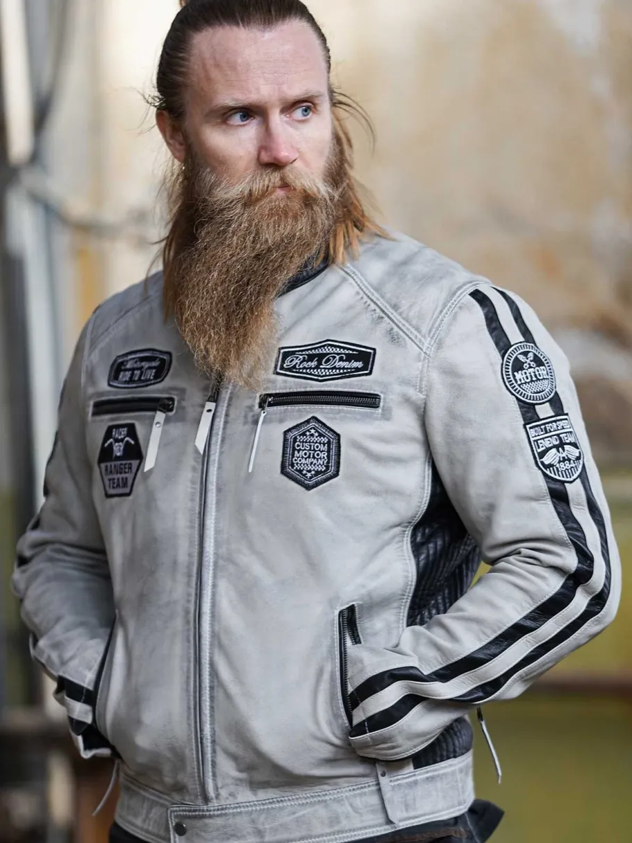 rd_ride_to_live_skindjakk_0-1.webp RD Ride To Live Skindjakke - Dirty White^Rockdenim Clearance