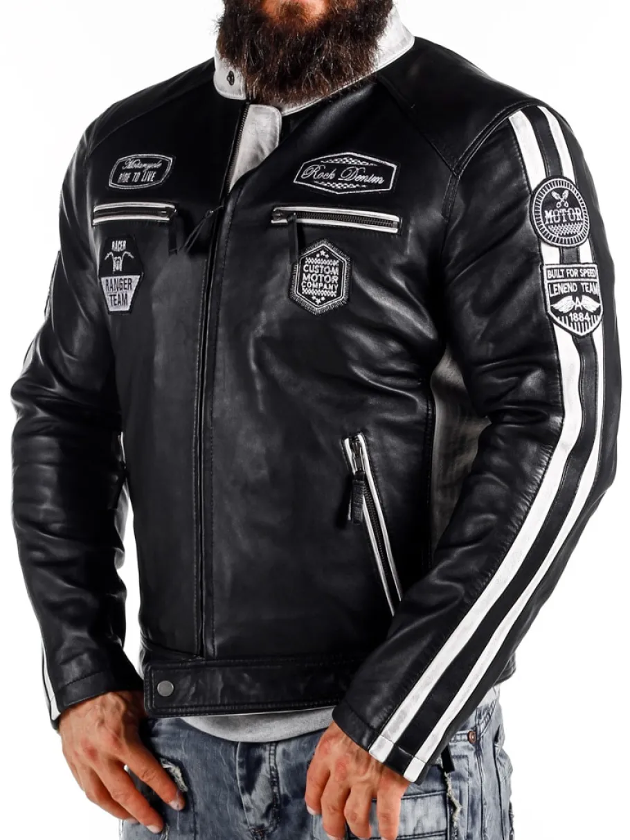 rd_ride_to_live_skindjakk_10.webp RD Ride To Live Skindjakke - Sort/Hvid^RockDenim Outlet