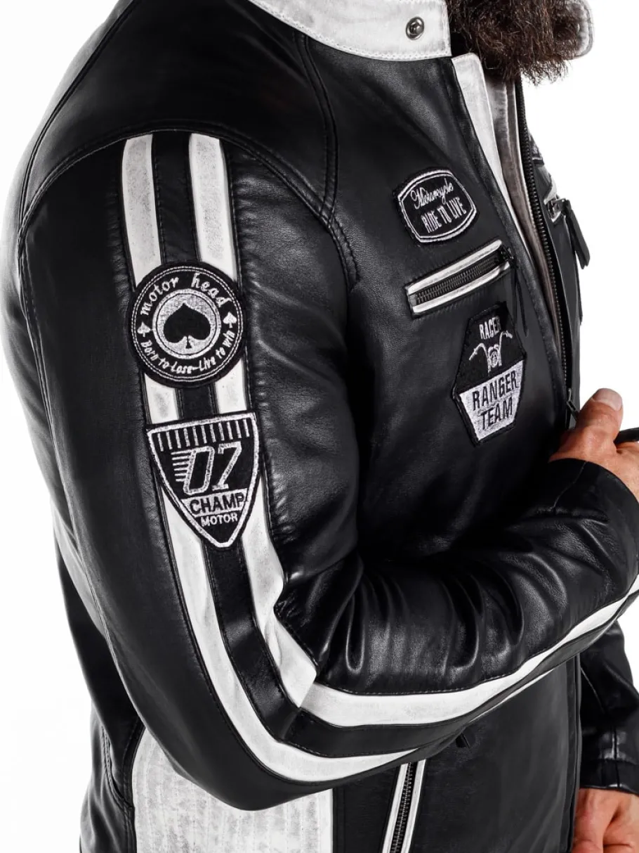 rd_ride_to_live_skindjakk_11.webp RD Ride To Live Skindjakke - Sort/Hvid^RockDenim Outlet