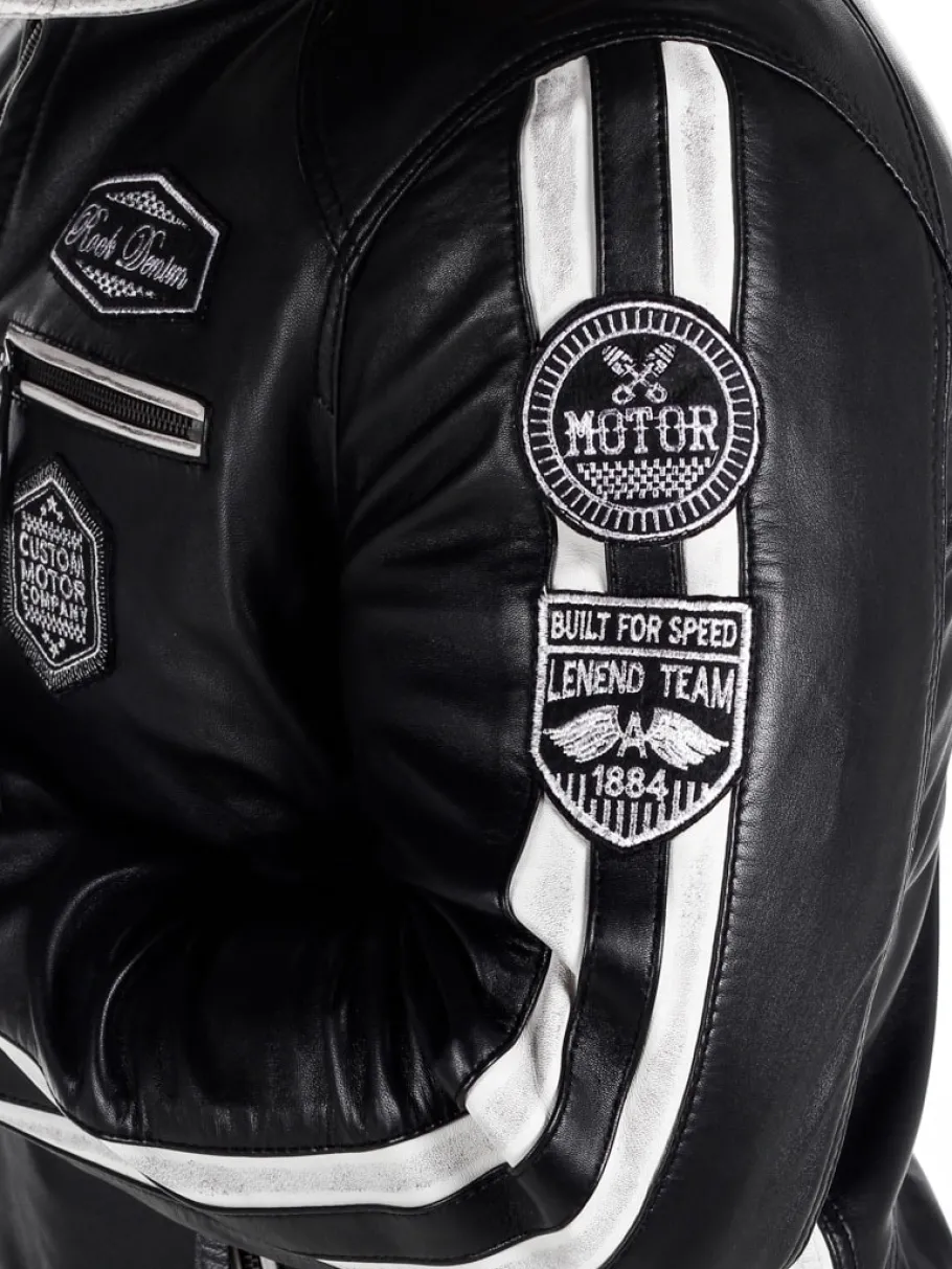 rd_ride_to_live_skindjakk_12.webp RD Ride To Live Skindjakke - Sort/Hvid^RockDenim Outlet