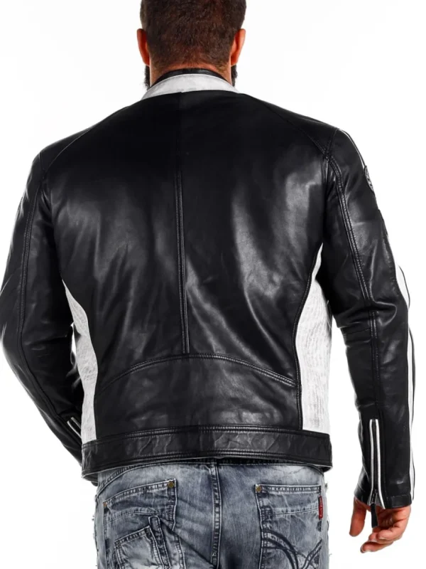RD Ride To Live Skindjakke - Sort/Hvid^RockDenim Outlet