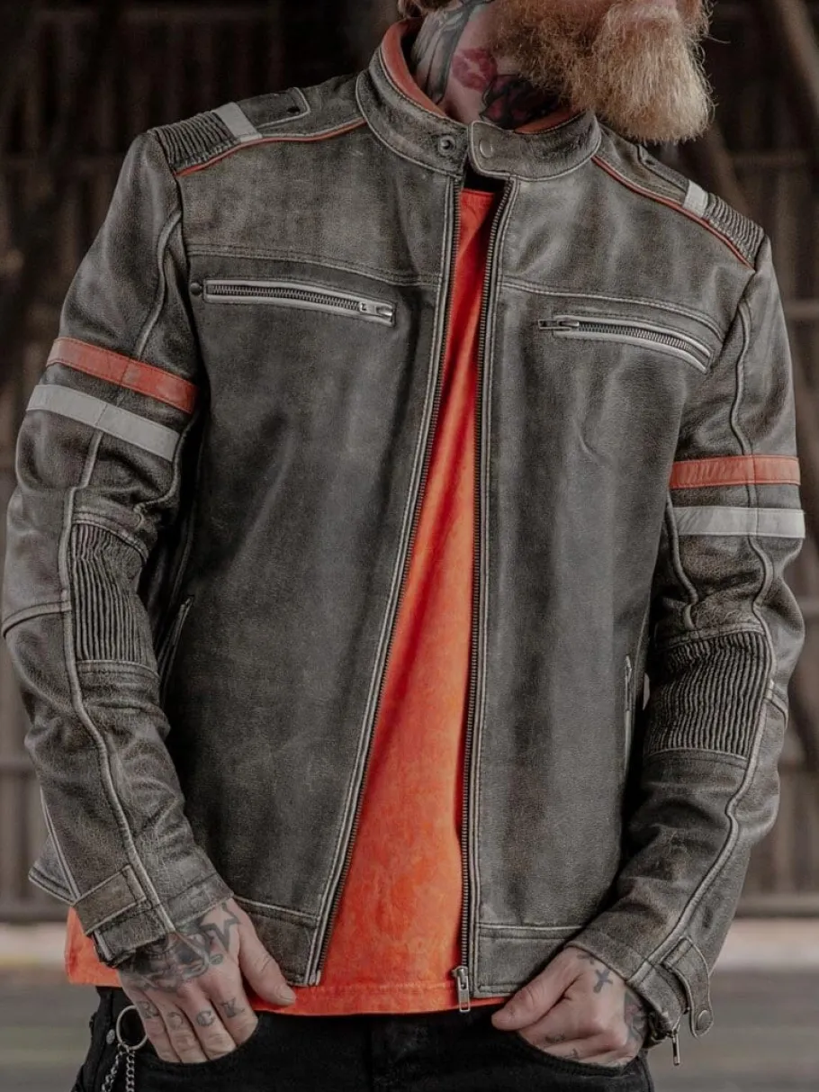 rd_road_king_skindjakke___0.webp RD Road King Skindjakke - Dirty Grey^RockDenim Best