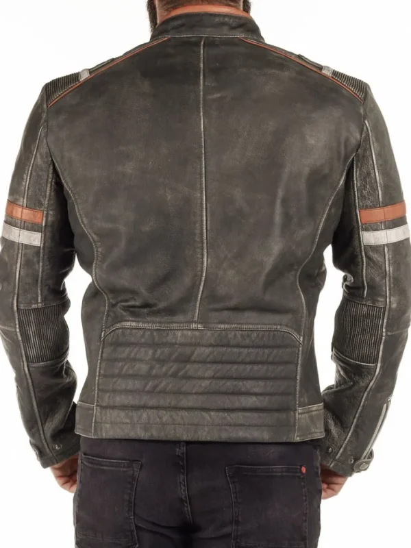 RD Road King Skindjakke - Dirty Grey^RockDenim Best