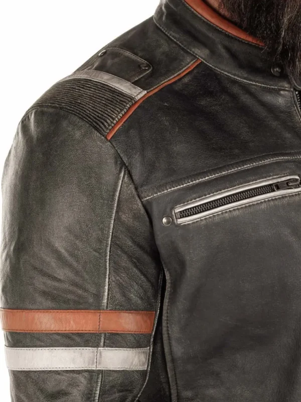 RD Road King Skindjakke - Dirty Grey^RockDenim Best