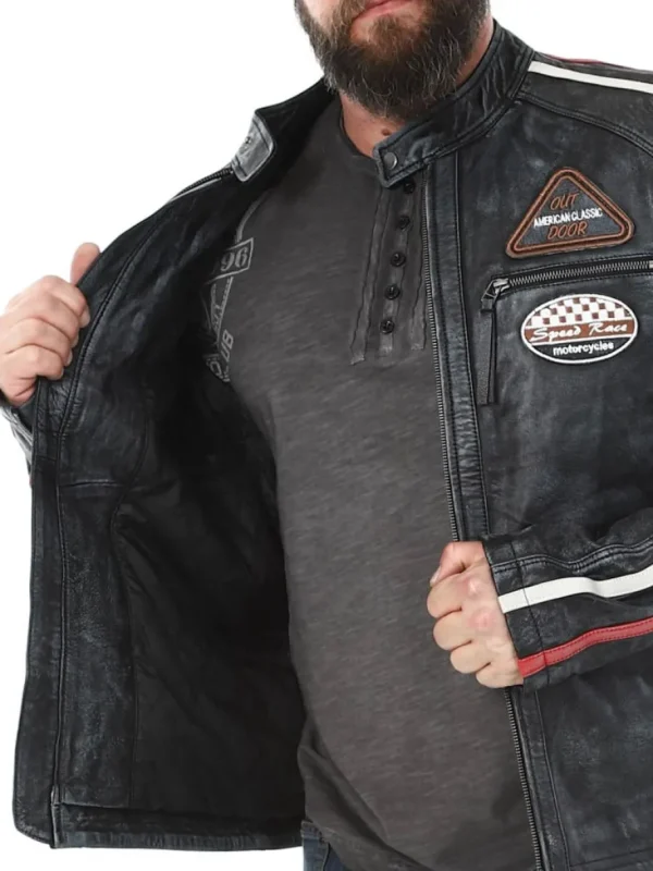RD Road Runner Skindjakke - Sort^Rockdenim Sale