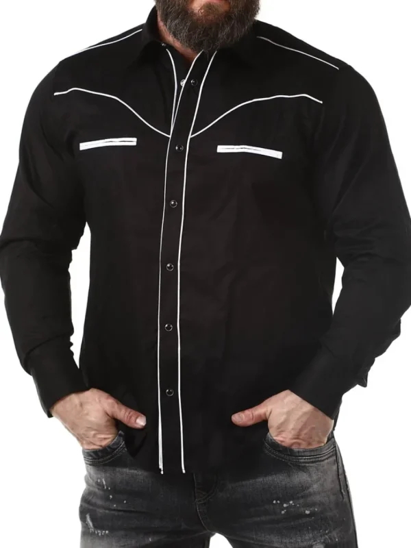 RD Roadster Skjorte - Sort/Hvid^Rockdenim New