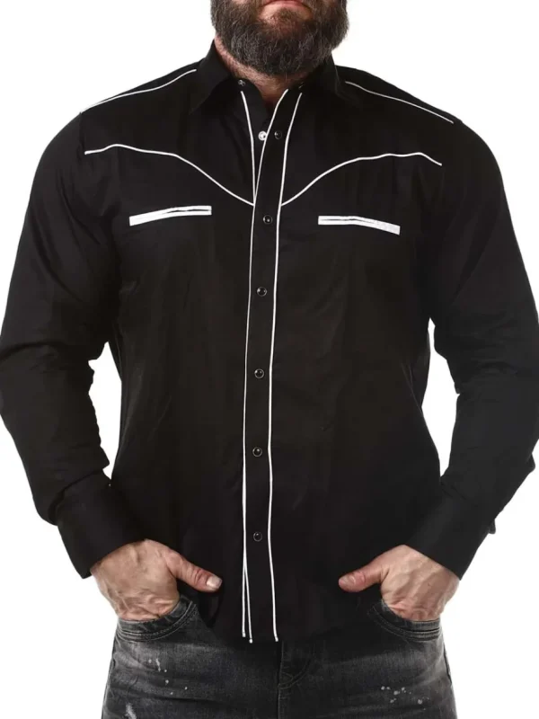 RD Roadster Skjorte - Sort/Hvid^Rockdenim New