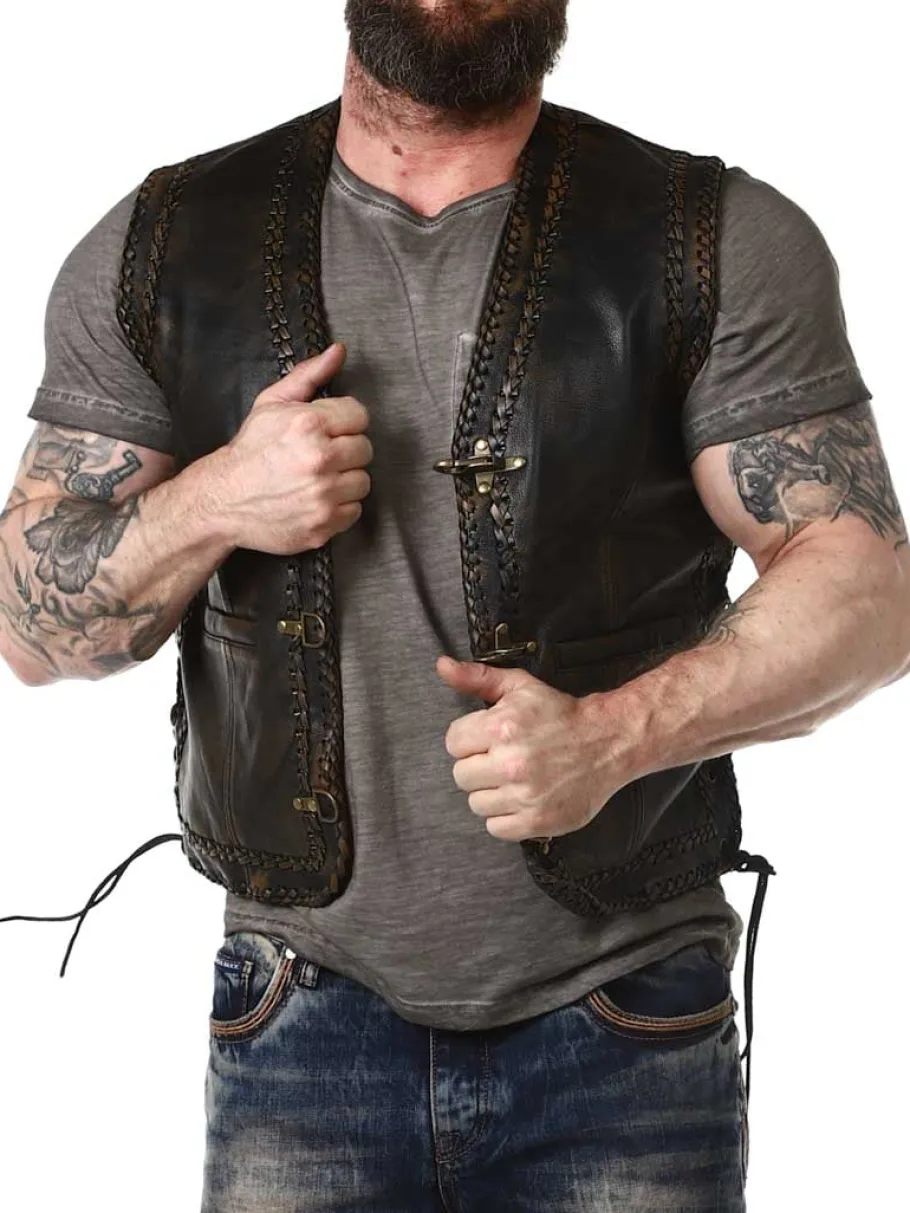 rd_rooster_skindvest__bru_4.webp RD Rooster Skindvest - Brun^Rockdenim Clearance