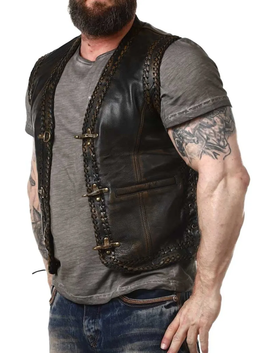 rd_rooster_skindvest__bru_6.webp RD Rooster Skindvest - Brun^Rockdenim Clearance