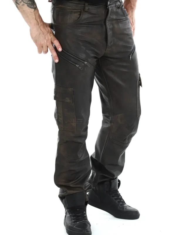 RD Salvatoro Cargo Skindbukser - Brun^Rockdenim Online