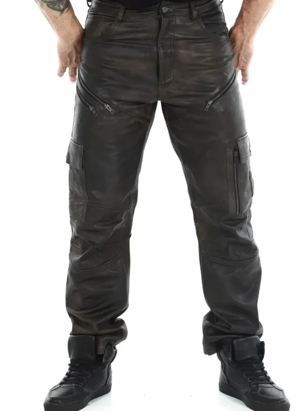 RD Salvatoro Cargo Skindbukser - Brun^Rockdenim Online