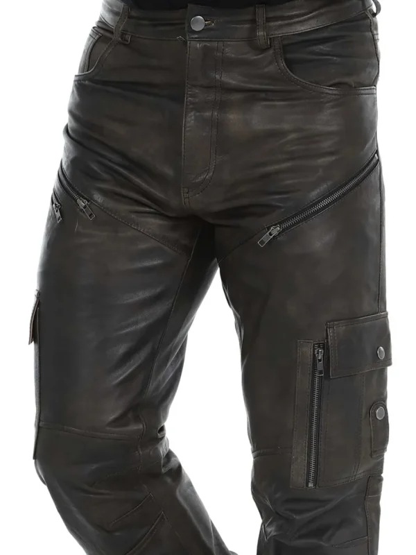 RD Salvatoro Cargo Skindbukser - Brun^Rockdenim Online