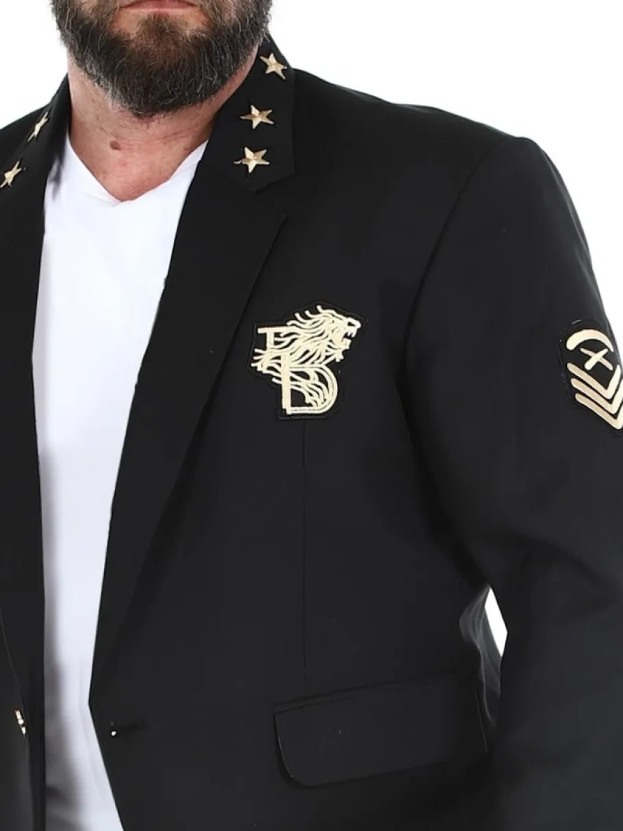 rd_star_blazer__sort_1.webp RD Star Blazer - Sort^Rockdenim Fashion