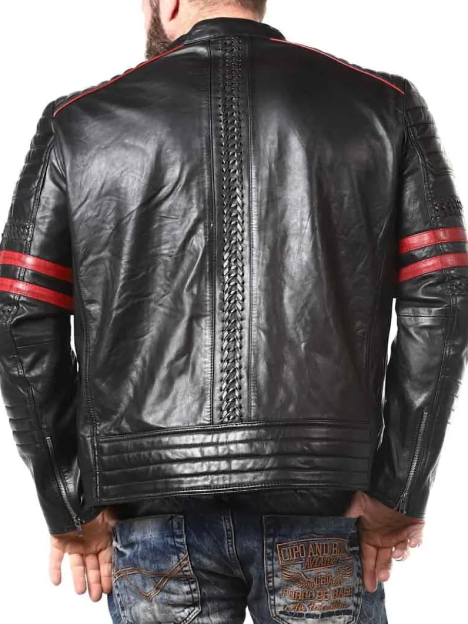 rd_storm_skindjakke__sort_1.webp RD Storm Skindjakke - Sort/Rød^Rockdenim Discount