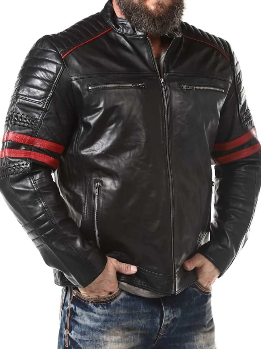 rd_storm_skindjakke__sort_5.webp RD Storm Skindjakke - Sort/Rød^Rockdenim Discount