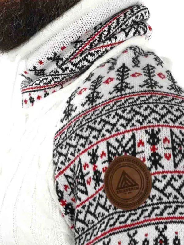RD Talon Cashmere Stickad Tröja - Vit/Röd^Rockdenim Discount
