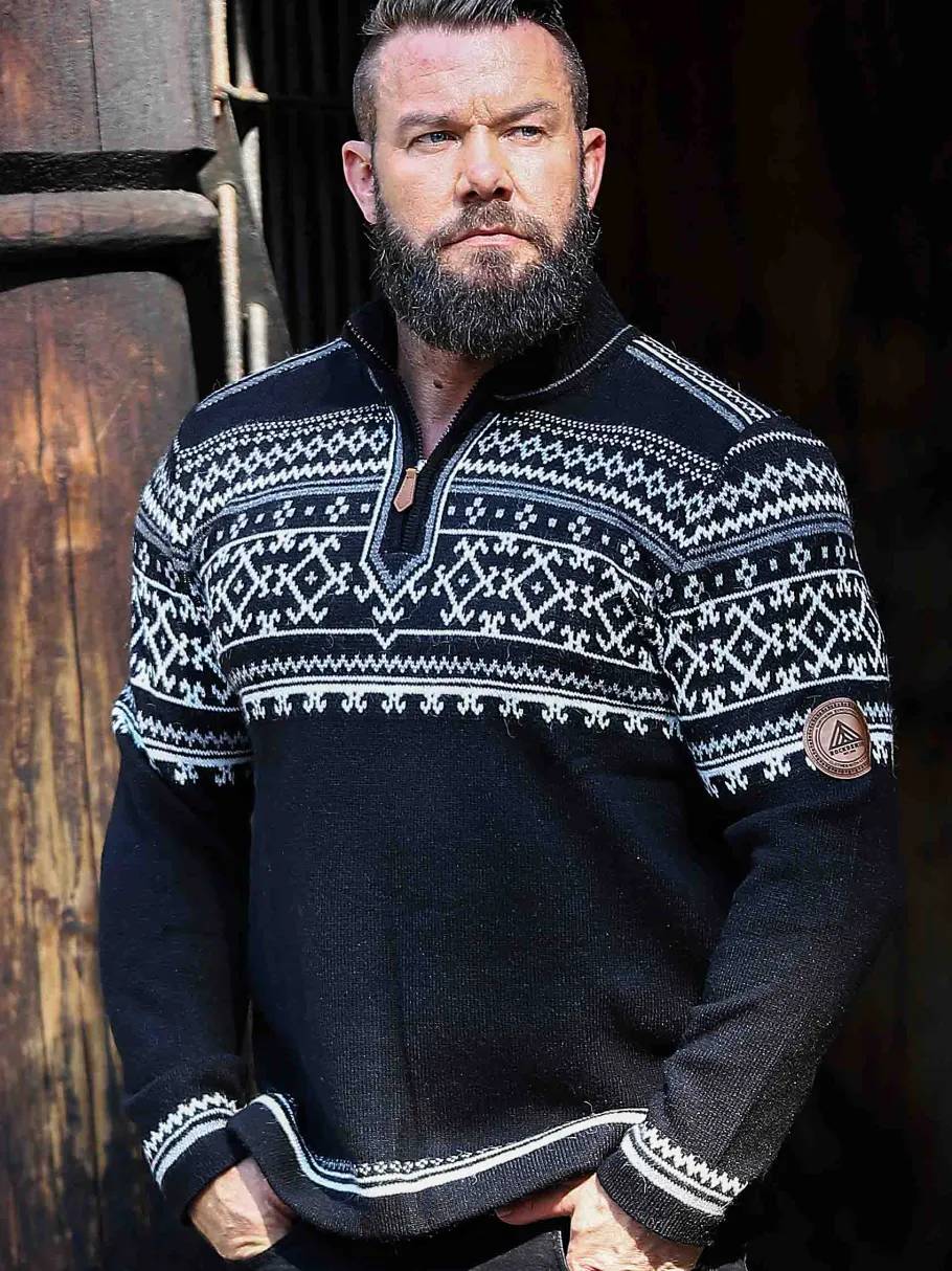rd_valkyrie_cashmere_stri_0.webp RD Valkyrie Cashmere Strikket Trøje - Sort/Hvid^Rockdenim Best