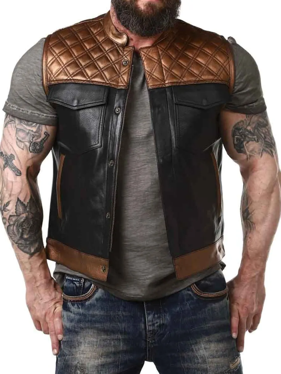 rd_ventura_skindvest__sor_0.webp RD Ventura Skindvest - Sort/Guld^Rockdenim Discount