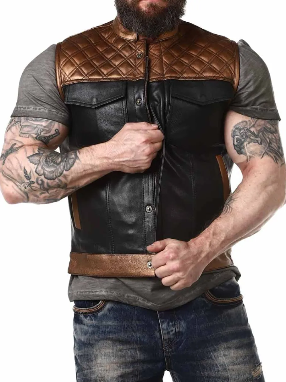 rd_ventura_skindvest__sor_5.webp RD Ventura Skindvest - Sort/Guld^Rockdenim Discount