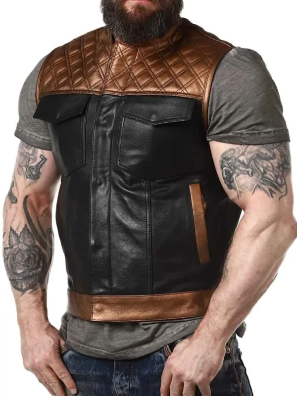 RD Ventura Skindvest - Sort/Guld^Rockdenim Discount