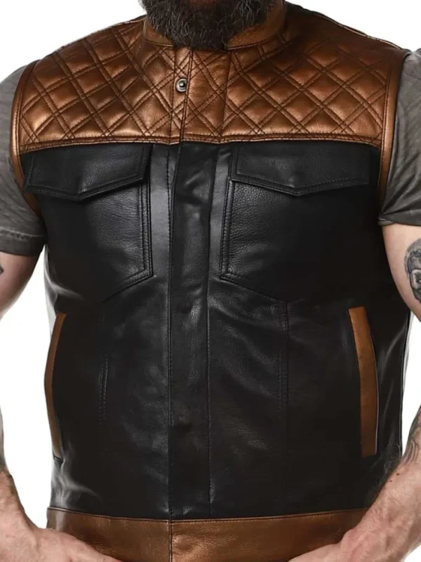 RD Ventura Skindvest - Sort/Guld^Rockdenim Discount