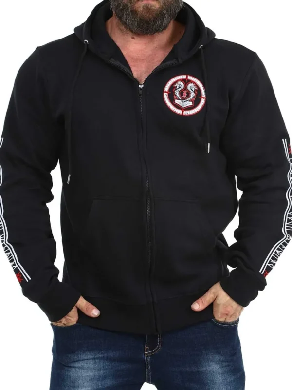 RD Viking Runic Zip Hoodie - Sort^Rockdenim Sale