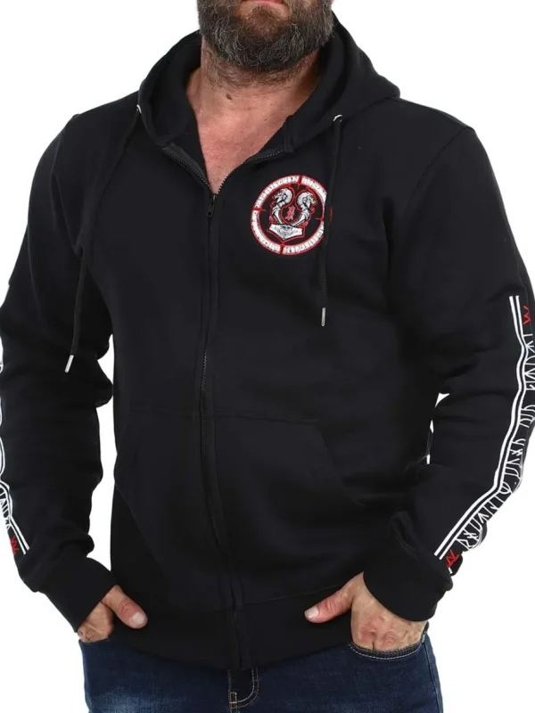 RD Viking Runic Zip Hoodie - Sort^Rockdenim Sale