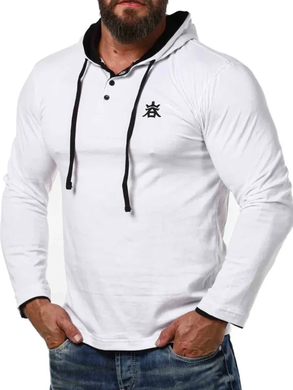 RD Yuto Longsleeve - Hvid/Sort^Rockdenim Sale