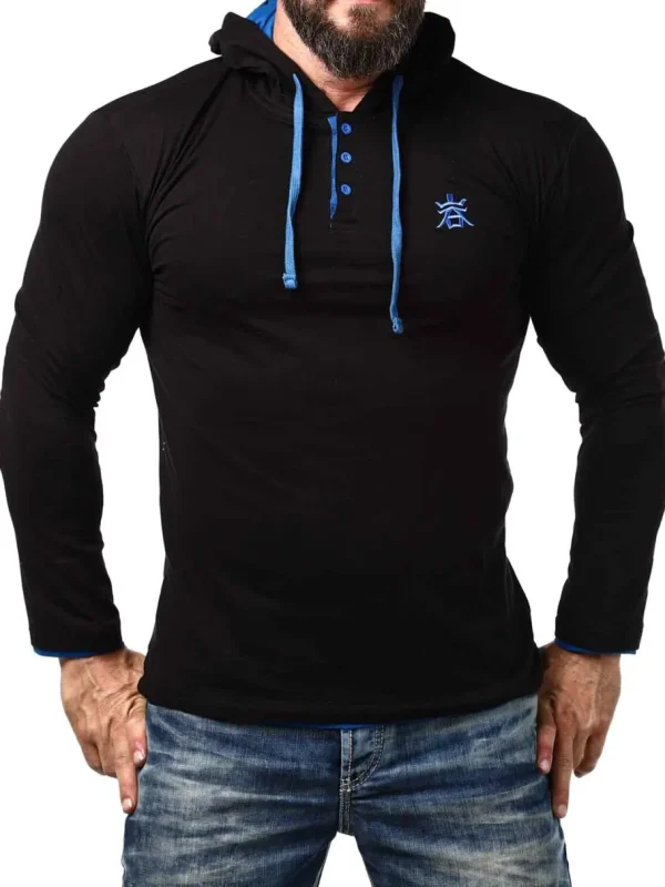 RD Yuto Longsleeve - Sort/Blå^Rockdenim Discount