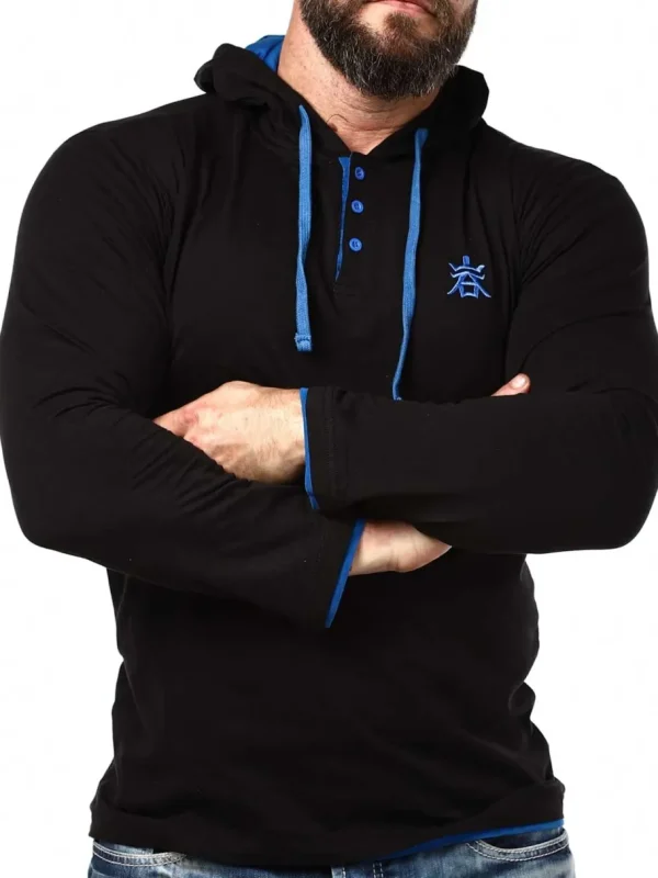 RD Yuto Longsleeve - Sort/Blå^Rockdenim Discount