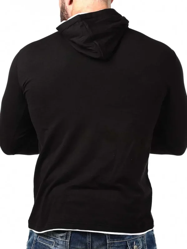 RD Yuto Longsleeve - Sort/Hvid^Rockdenim Sale
