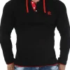 RD Yuto Longsleeve - Sort/Rød^Rockdenim Best