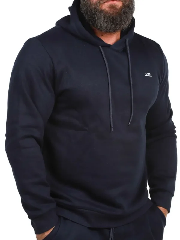 Rebel Logo Hoodie - Mørkeblå^JJ Rebel swe Discount