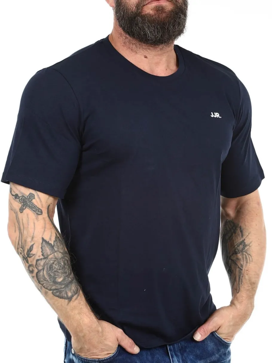 rebel_logo_tshirt__mrkebl_4.webp Rebel Logo T-shirt - Mørkeblå^JJ Rebel swe Clearance