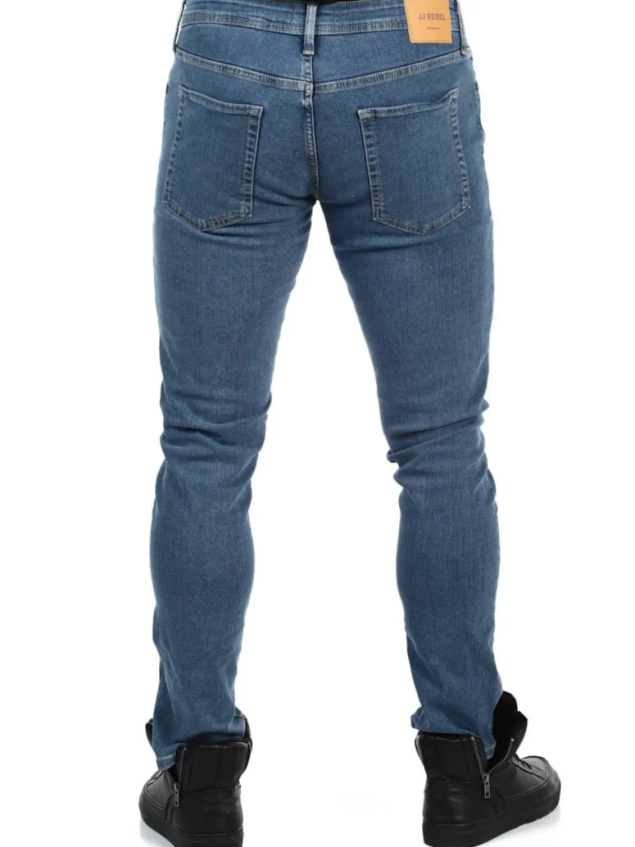 rebel_luke_slim_jeans__bl_4.webp Rebel Luke Slim Jeans - Blå^JJ Rebel swe Outlet