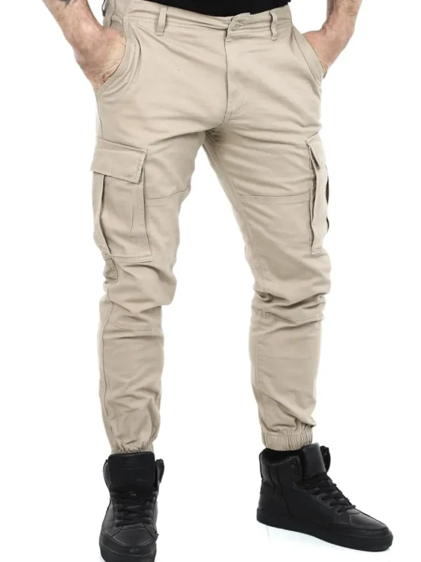 Rebel Michael Slim Cargo Bukser - Beige^JJ Rebel swe Best