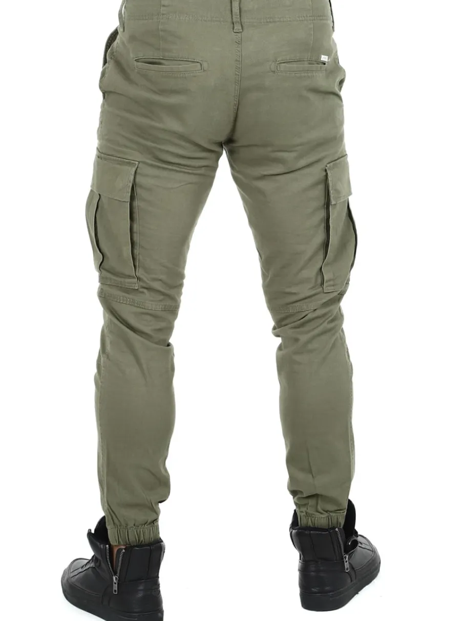 rebel_michael_slim_cargo__4.webp Rebel Michael Slim Cargo Bukser - Grøn^JJ Rebel swe Outlet