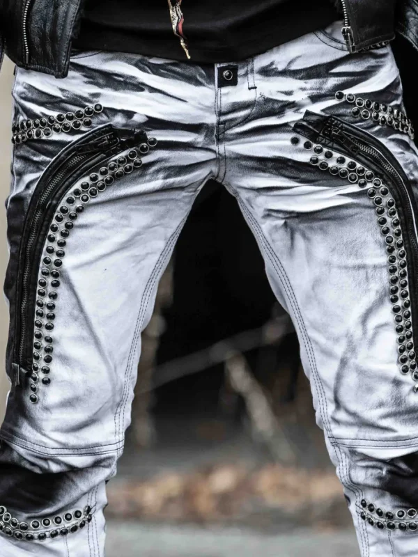 Rebellion Jeans - Hvid/Sort^Kingz Best