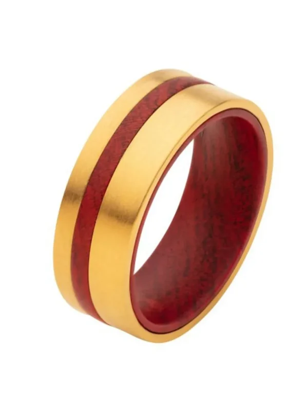 Redwood Ring - Guld/Rød^Inox Discount