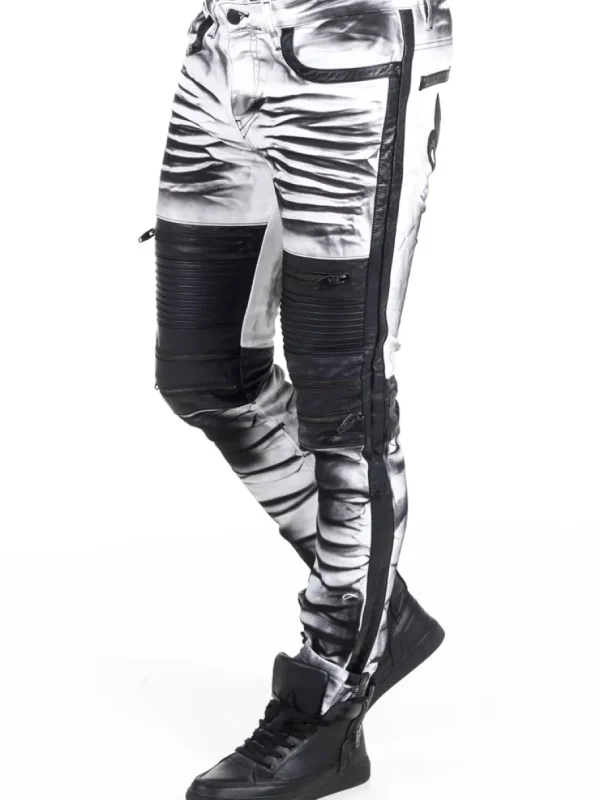 Rising Slim Fit Jeans - Hvid/Sort^Kingz Hot