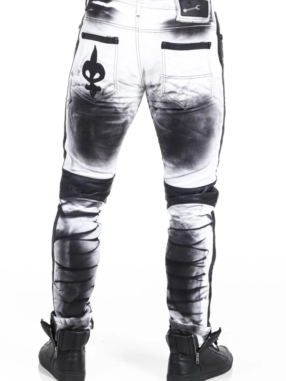rising_kingz_slim_fit_jea_1.webp Rising Slim Fit Jeans - Hvid/Sort^Kingz Hot