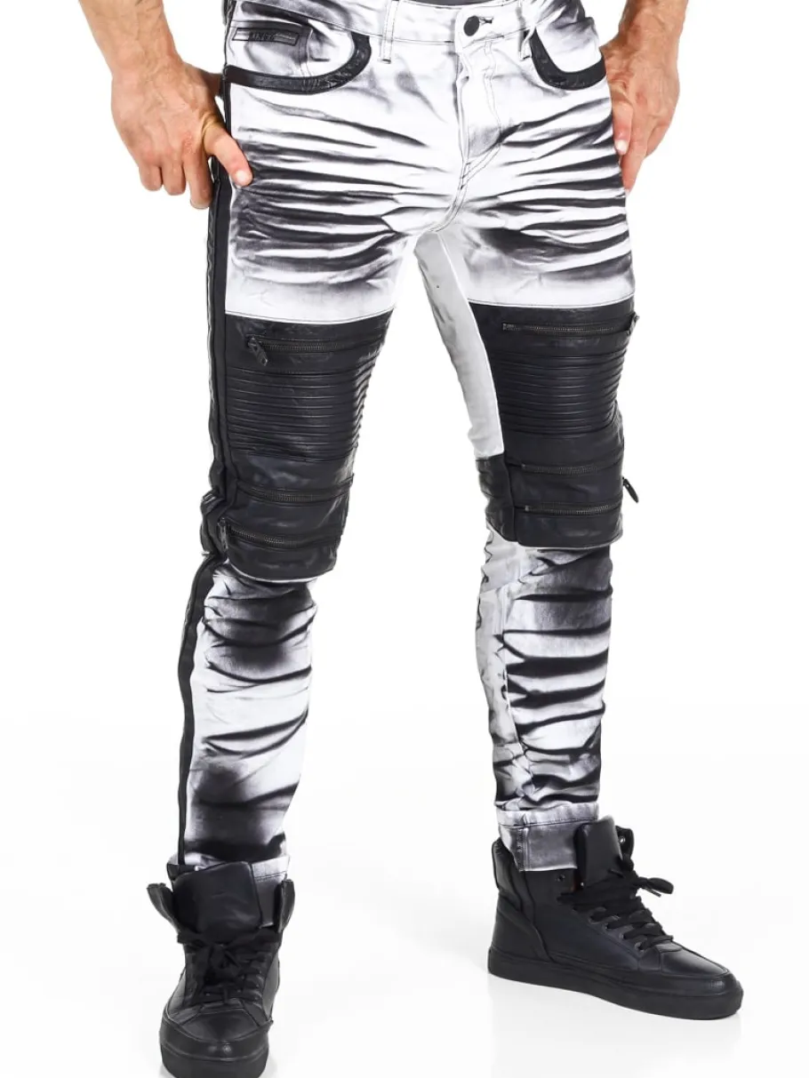 rising_kingz_slim_fit_jea_4.webp Rising Slim Fit Jeans - Hvid/Sort^Kingz Hot