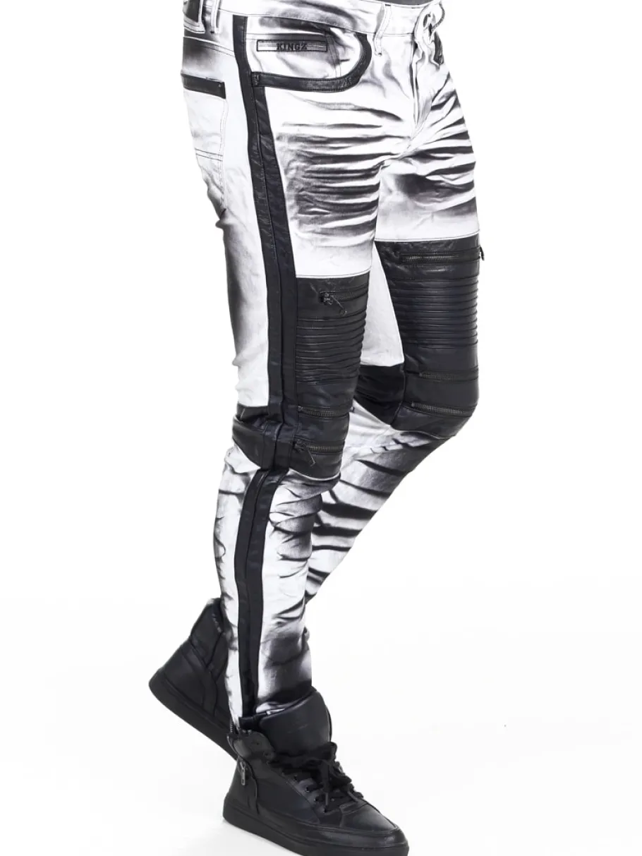 rising_kingz_slim_fit_jea_5.webp Rising Slim Fit Jeans - Hvid/Sort^Kingz Hot