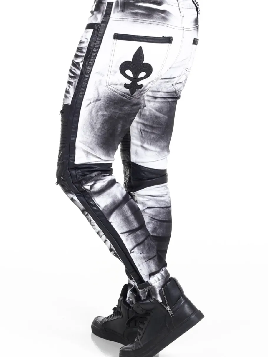 rising_kingz_slim_fit_jea_7.webp Rising Slim Fit Jeans - Hvid/Sort^Kingz Hot