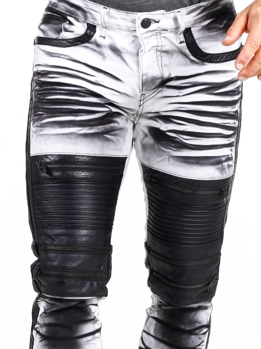rising_kingz_slim_fit_jea_8.webp Rising Slim Fit Jeans - Hvid/Sort^Kingz Hot