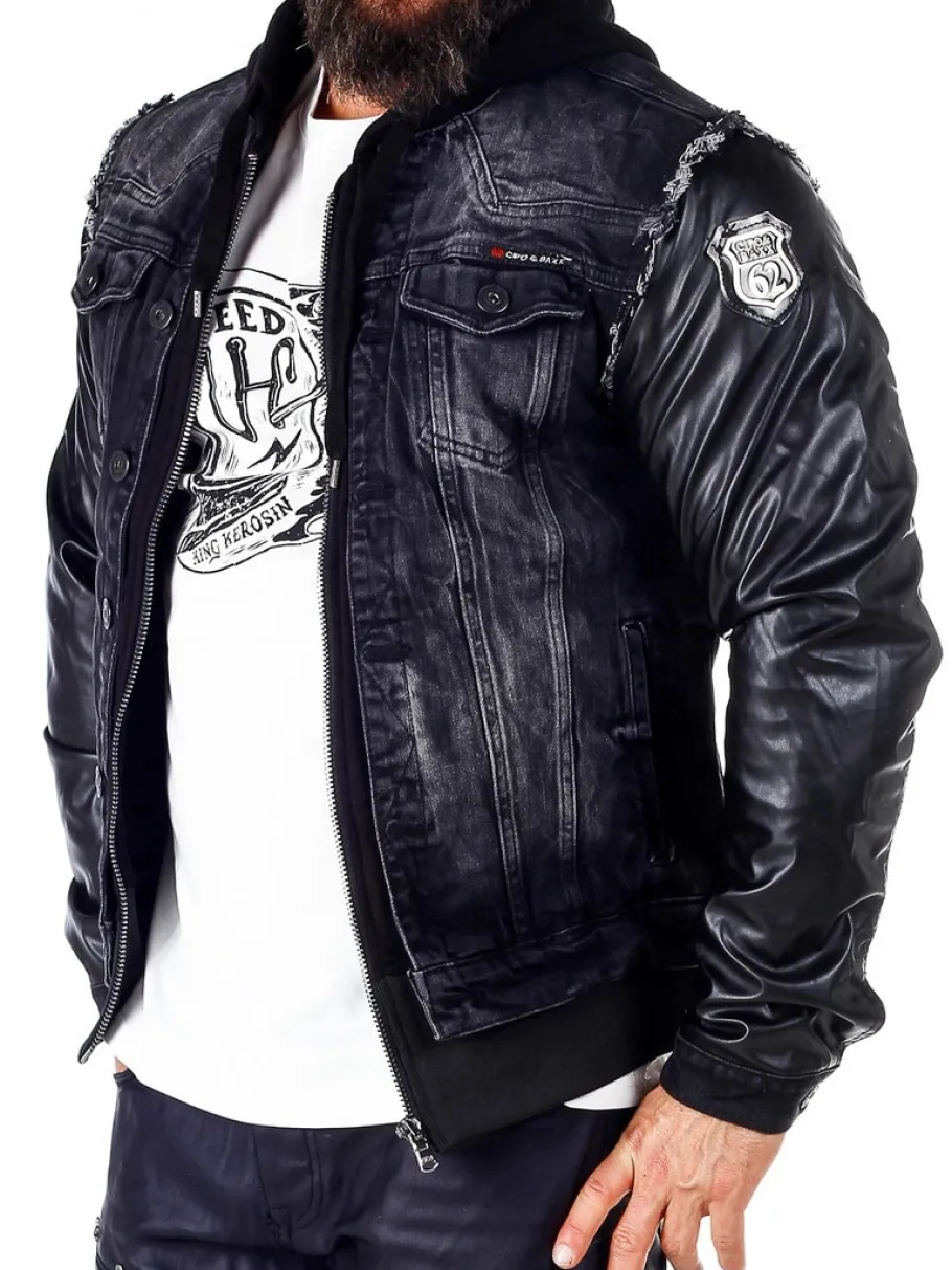 rocky_denim_jakke__sort_1.webp Rocky Denim Jakke - Sort^Cipo & Baxx Discount