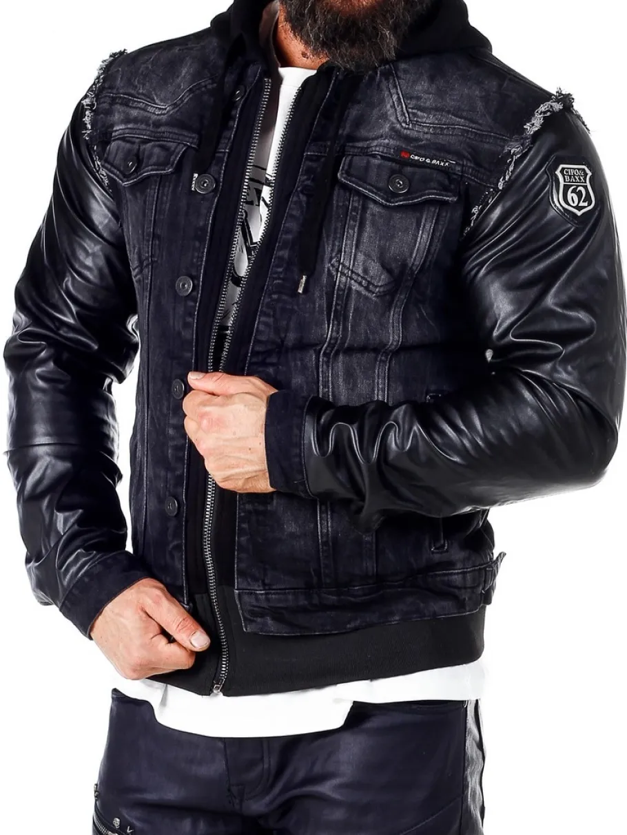 rocky_denim_jakke__sort_4.webp Rocky Denim Jakke - Sort^Cipo & Baxx Discount