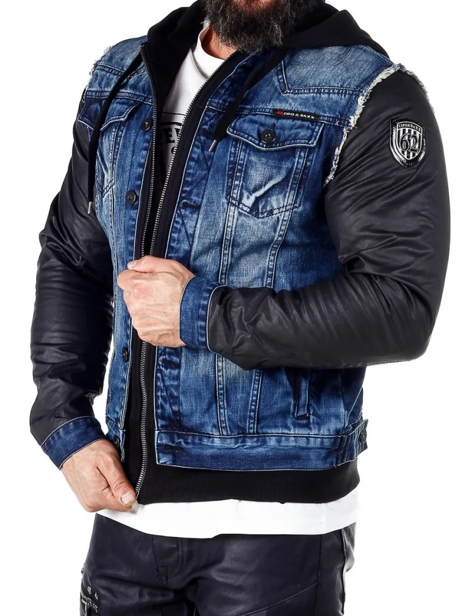 rocky_denim_jeansjakke__b_4.webp Rocky Denim Jeansjakke - Blå^Cipo & Baxx Fashion