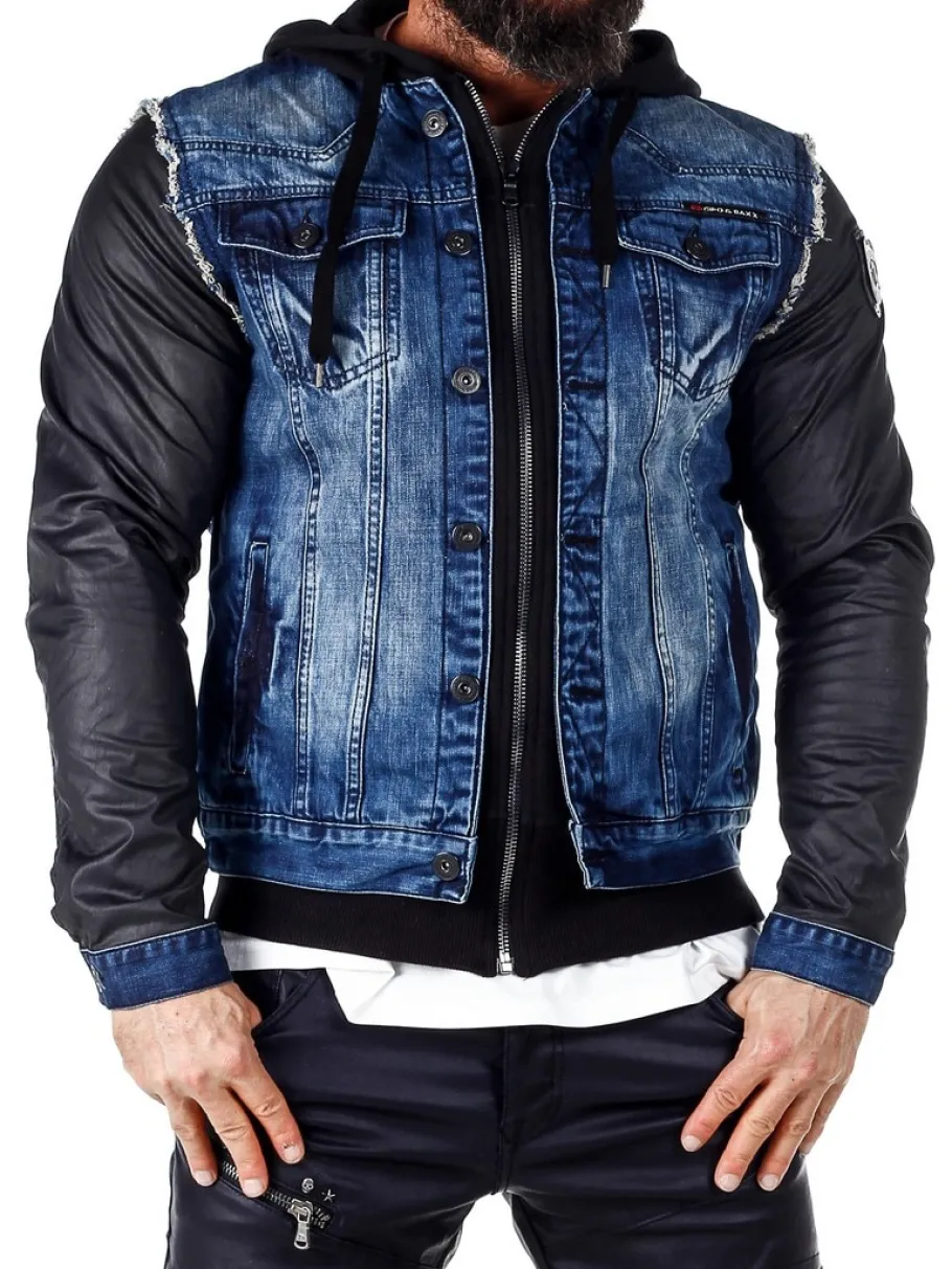 rocky_denim_jeansjakke__b_5.webp Rocky Denim Jeansjakke - Blå^Cipo & Baxx Fashion
