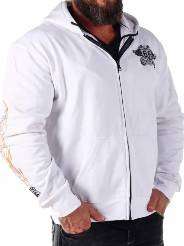 Route 66 Hoodie - Hvid^RockDenim Fashion